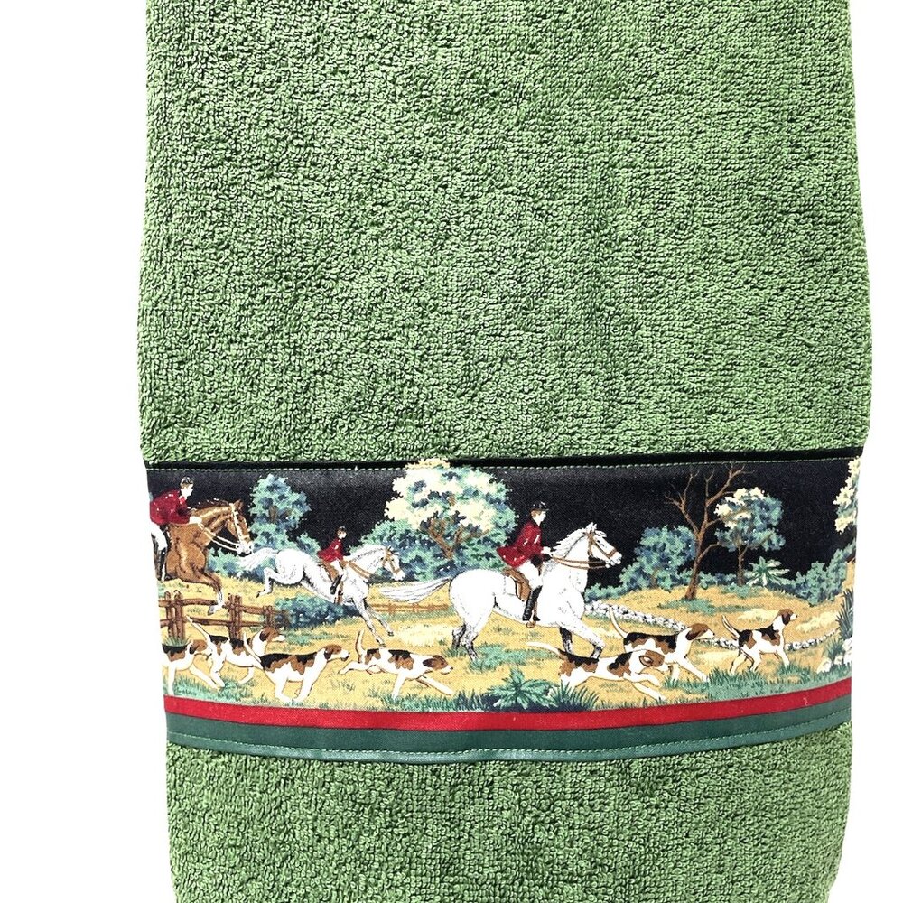 Handmade Fox Hunting horse hand towel